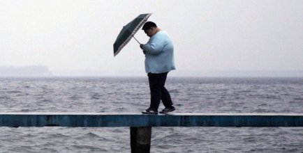 160kg boy walks over troubled water